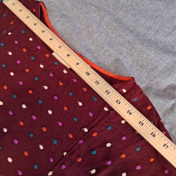 Anthropologie Maeve Dottie Embroidered Rainbow Polka Dot - Picture 5 of 9